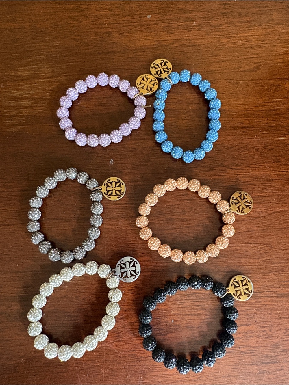 Set of 6 Emerson Rustic Cuff bracelets. Multi color lot.